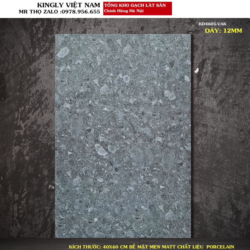 Gạch lát sân chống trơn chịu lực 40x60 KD4605 Loại 1